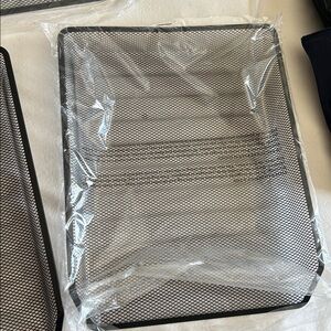 3 Black Mesh Organizer Tray